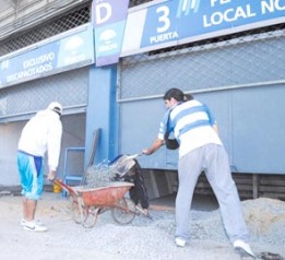 El Cilindro esteve em reforma para receber a torcida na partida de hoje