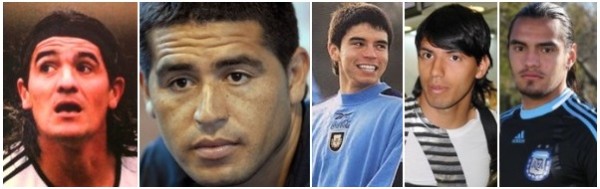 Ortega, Riquelme, Saviola, Agüero e Romero