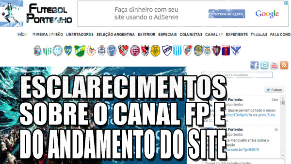 Esclarecimentos do Canal e Andamento do Site