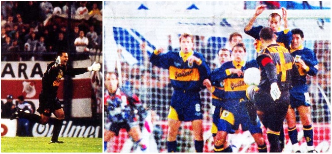 Chilavert não poderia ter escolhido adversários melhores para sofrer seus primeiros gols em série de faltas: River (antes do meio-campo!) e Boca (em um 5-1 onde ainda marcou outro gol), ambos no Clausura