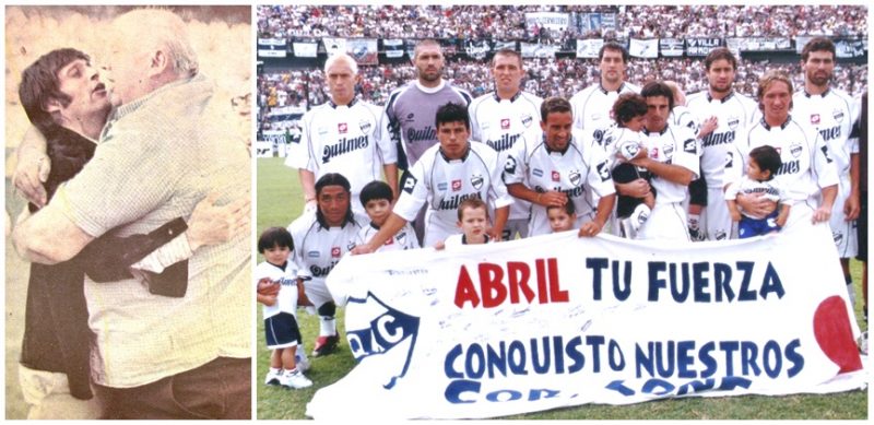 O jovem técnico Yudica com o histórico dirigente José María Argañaraz celebram 1978. À direita, o outro Quilmes classificado à Libertadores, o de 2004: Pablo Garnier, Marcelo Pontiroli, Leandro Benítez, Agustín Alayes, Danilo Gerlo e Juan Herbella (que seguiria ao Internacional naquele ano); Rodrigo Meléndez, Raúl Saavedra, Ariel López, Rodrigo Braña e Silvio Carrario